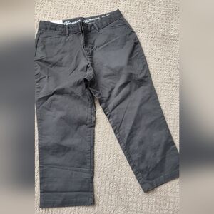 Eddie Bauer Curvy Crop Charcoal Pants 8